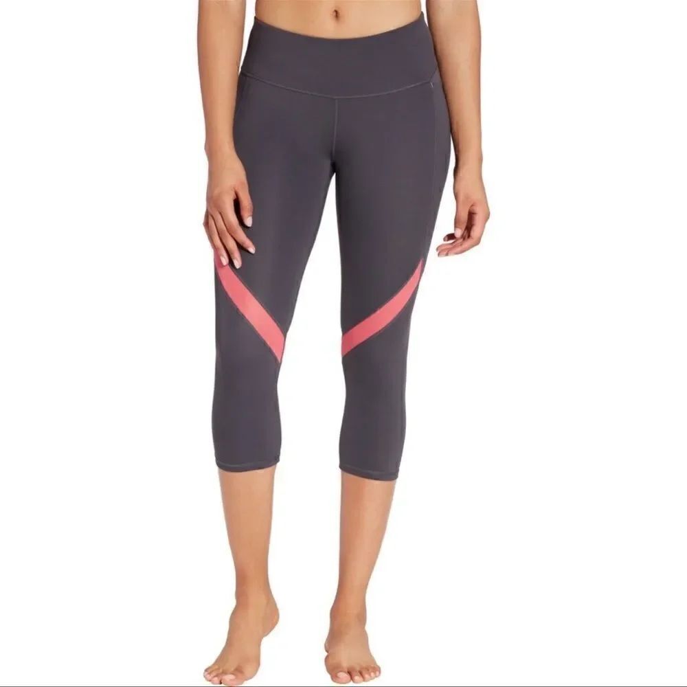 Calia Purple Grey Pink Mesh Crop Leggings M
